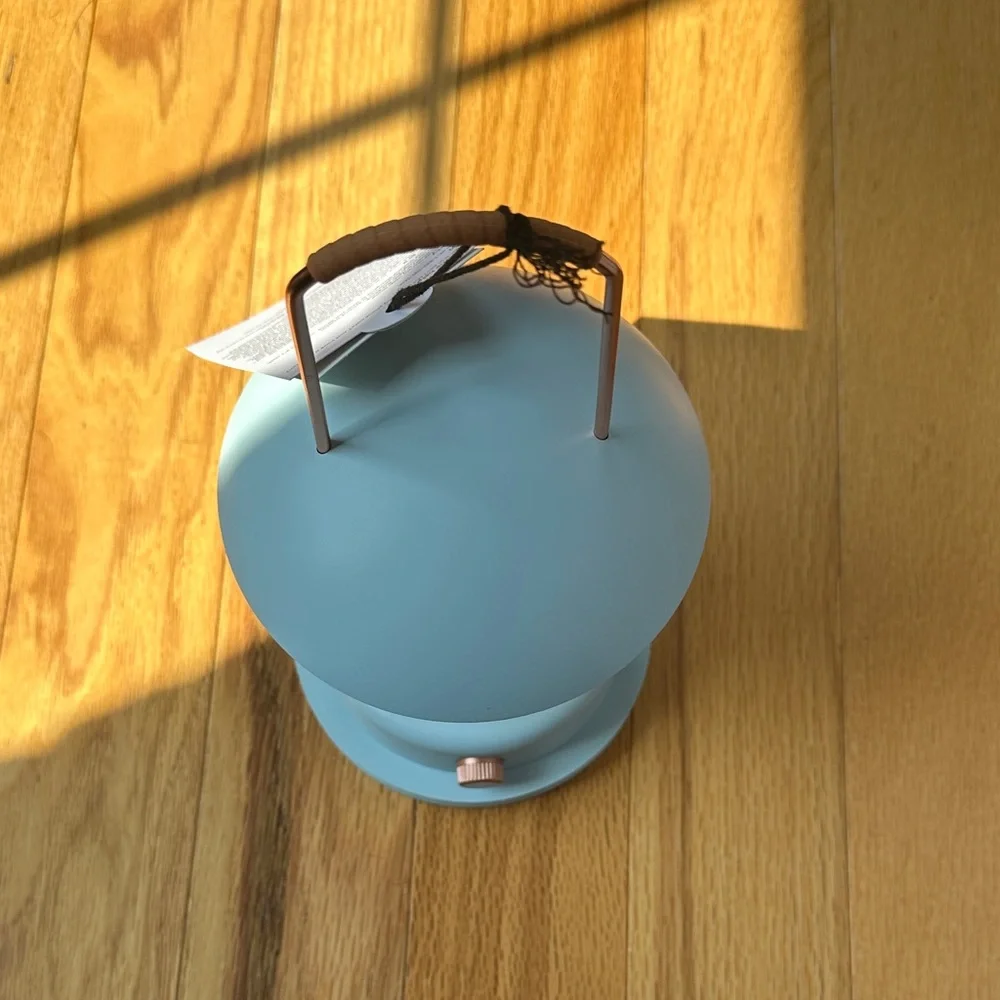 Hearth & Hand Blue Lantern with Copper Accent